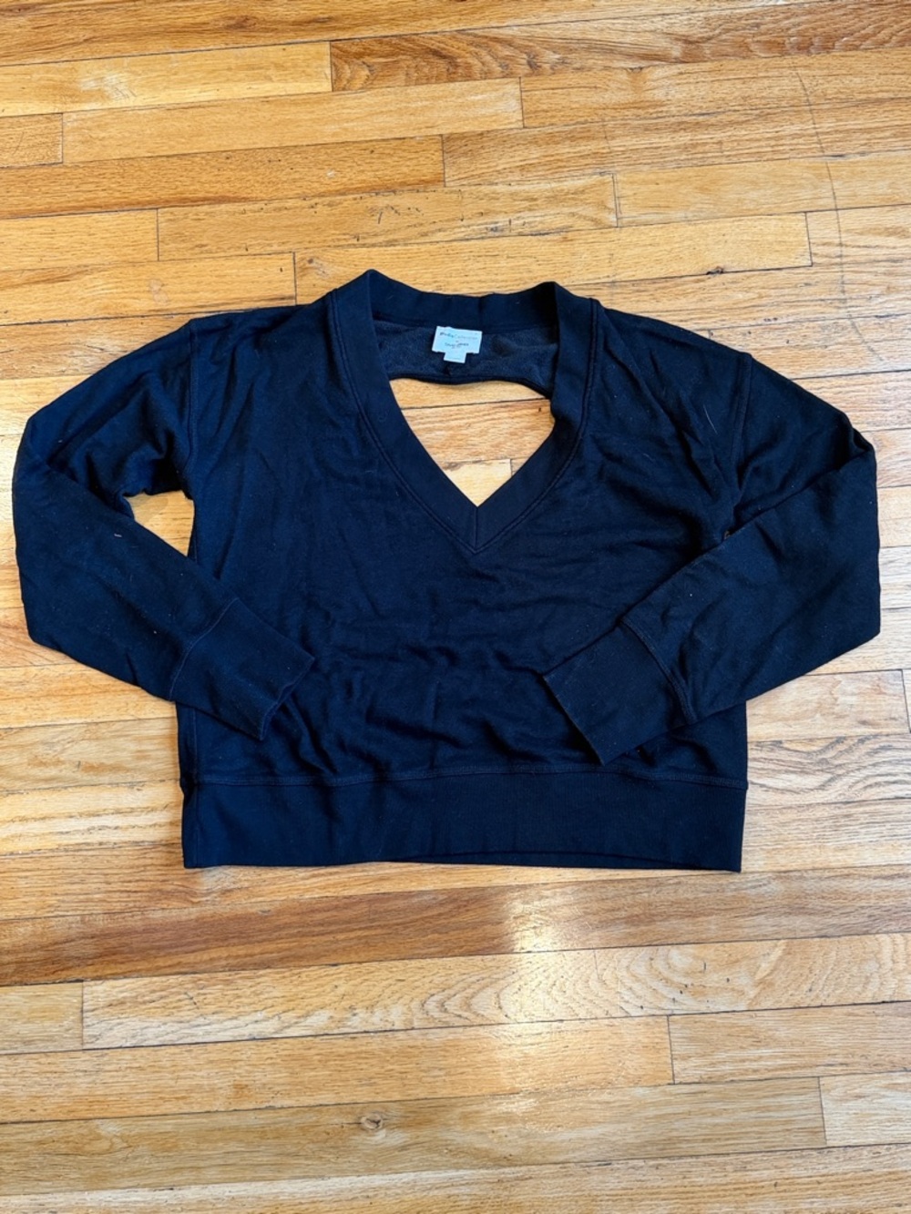 David Lerner Black V-Neck Lightweight Sweater